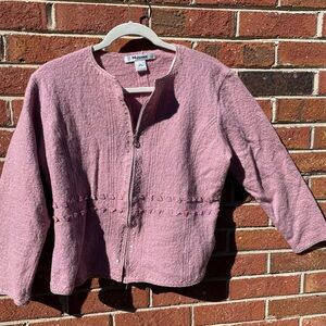Pink Zip-Up Cardigan jacket